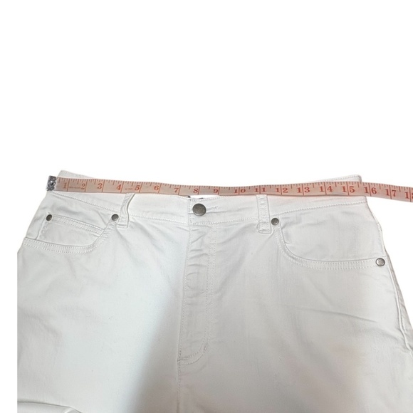 EILEEN FISHER Organic Cotton Straight Leg Slim White 5 Pocket Jeans US Sz S NWOT - Picture 6 of 10